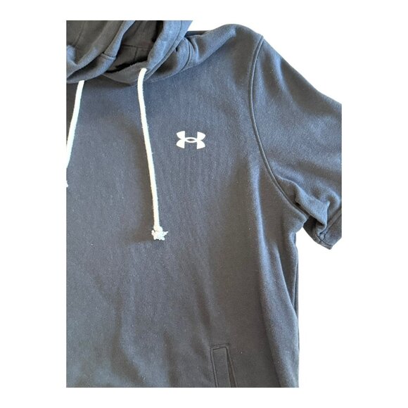 Under Armour Mens Hoodie Pullover Sweater~Size M~Black Graphic Active Top~L14 03 - Picture 6 of 10